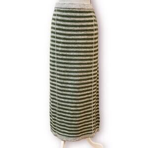 FABULOUS Vintage NEIMAN MARCUS JG HOOK Striped Wool Blend Sweater Skirt